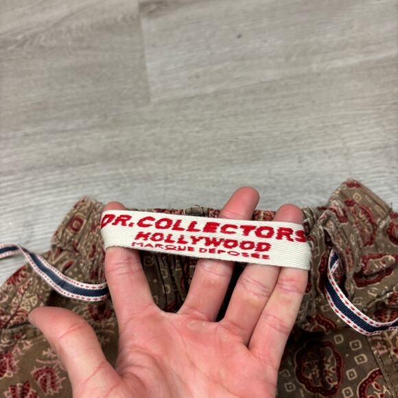 Dr. Collectors P23 Ajrakh Coffee Print A Pants Women's Medium Boho Indie - Picture 6 of 14